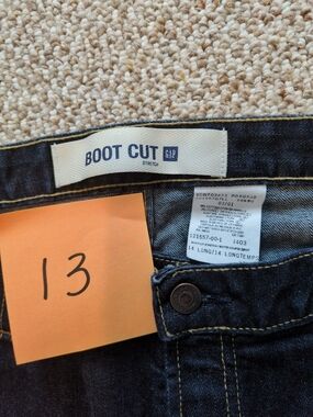 GAP Boot Cut Jeans in Dark Indigo Blue 14 Long